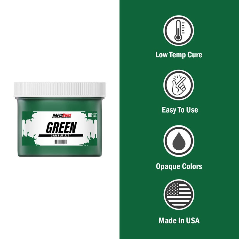 Screen Print Direct Rapid CureÂ® Screen Printing Ink Green (8oz.) - Plastisol Ink for Screen Printing, Fast Curing Fabric Paint - Screen Print DirectÂ®, USA Made - Image 2